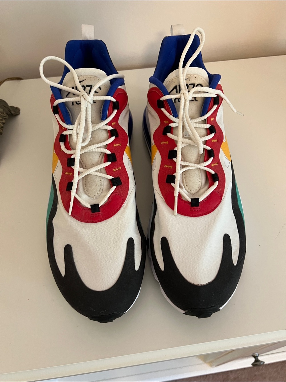 Nike Air Max 270 React Sneakers AO4971-002 in Bauhaus size 14